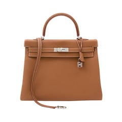 BRAND NEW Hermès Kelly 35 Bag Togo Gold PHW