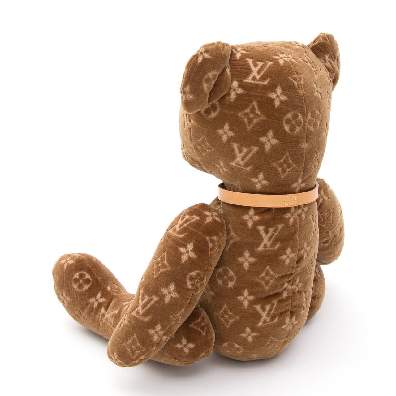 Louis Vuitton Brown Monogram Velour DouDou Teddy Bear QJH0C24H0B001