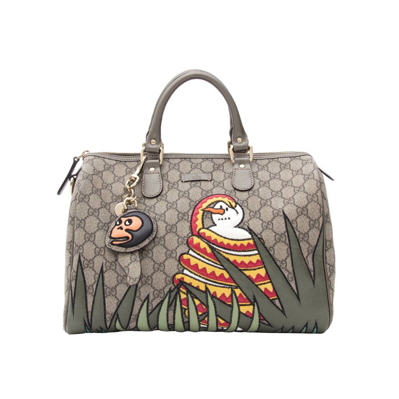 Gucci Unicef Snowman In Africa Medium Joy Boston Bag