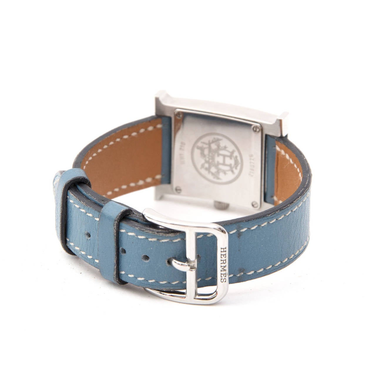 Contemporary Preowned Hermès Watch Heure H Blue Jean