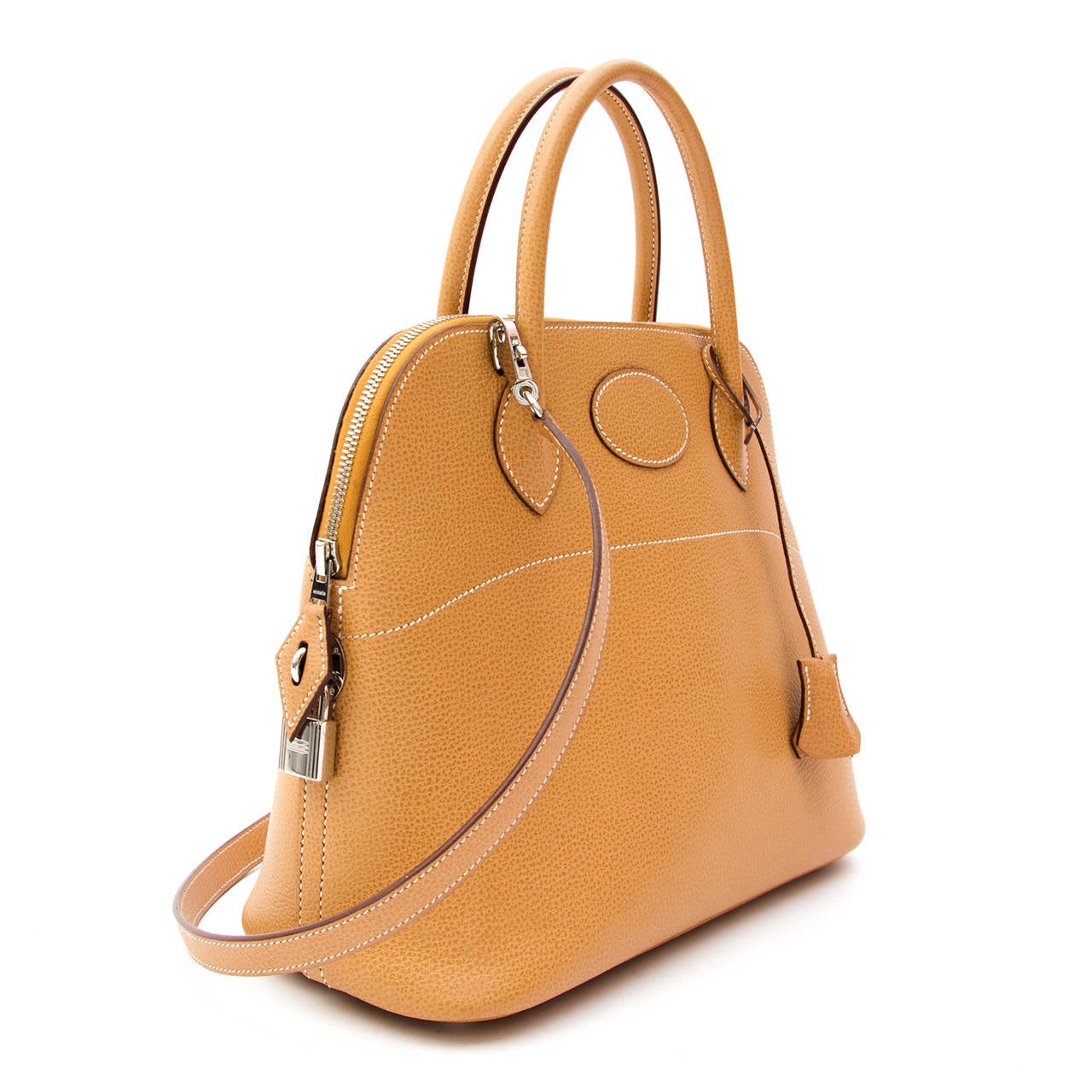 Hermes Bolide 31 Natural Vache Liegee + STRAP For Sale at 1stdibs  