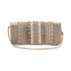 Chanel Silk Ruffle Clutch