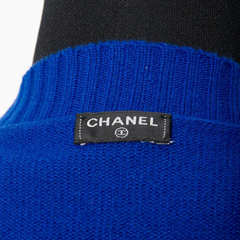 Women's Chanel Electric Blue Gilet