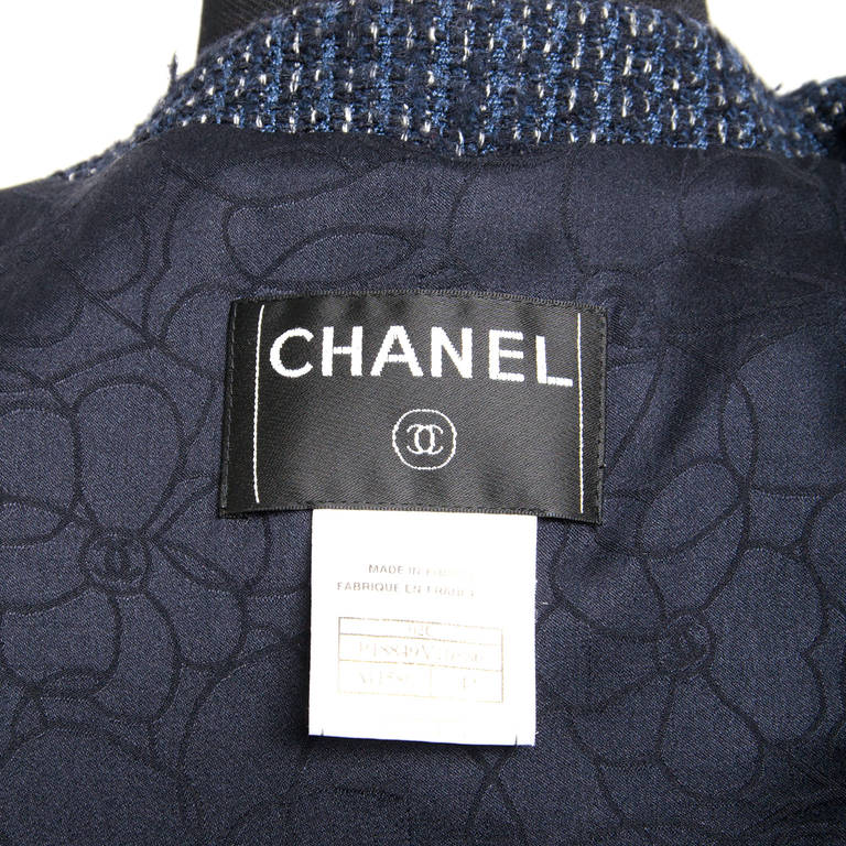 Chanel Blue Tweed Blazer 1