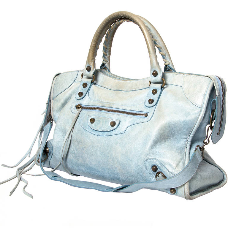 Baby blue balenciaga bag clearance