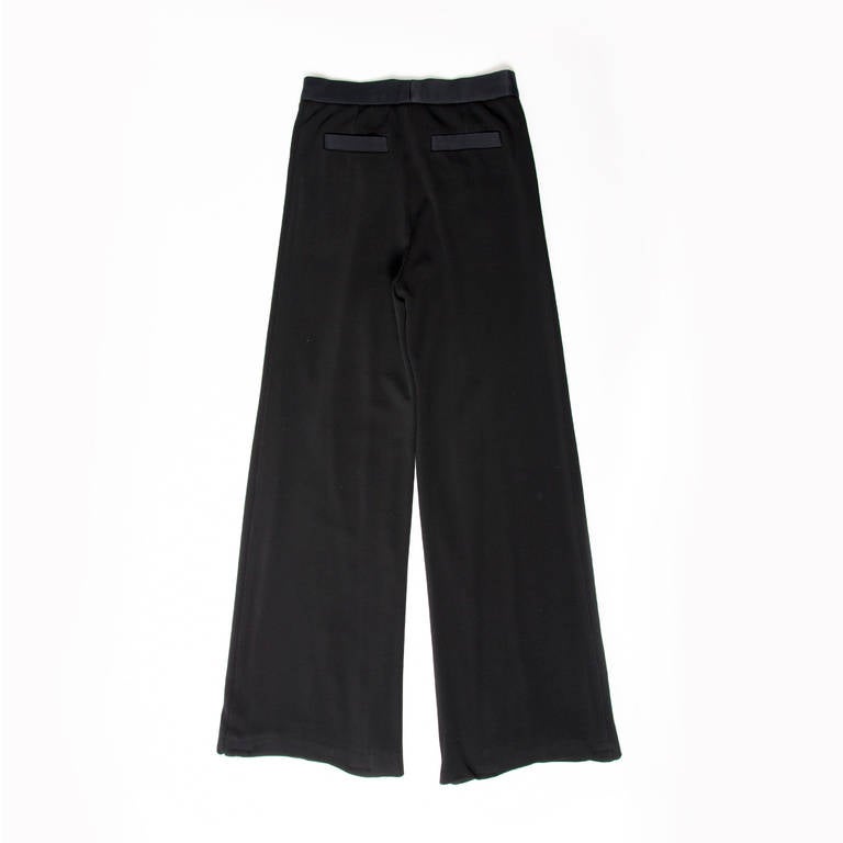 Chanel Black wide-leg trouser In Excellent Condition In Antwerp, BE