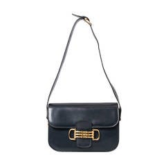 Celine Dark Blue Carriage Buckle Bag