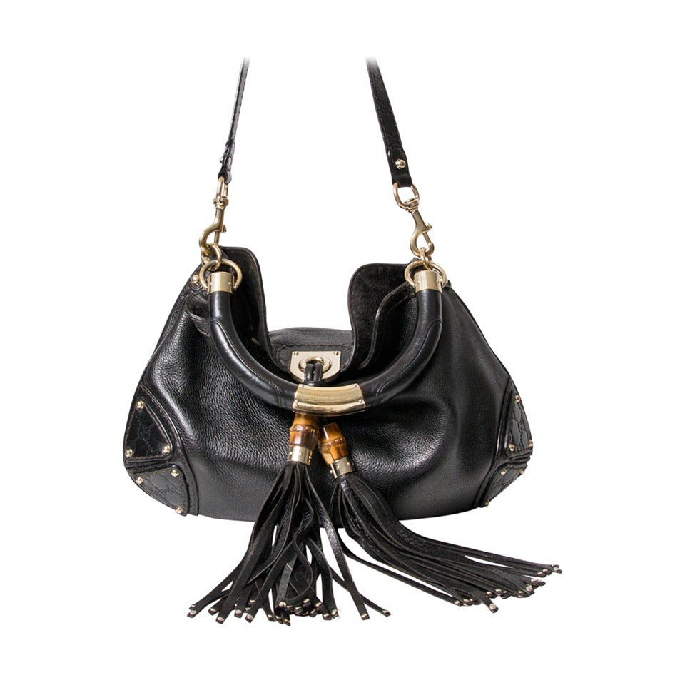 Gucci Black Babouska Indy Bamboo Tassel Hobo Bag at 1stDibs | gucci bamboo  tassel bag, gucci tassel bag, gucci purse with tassel