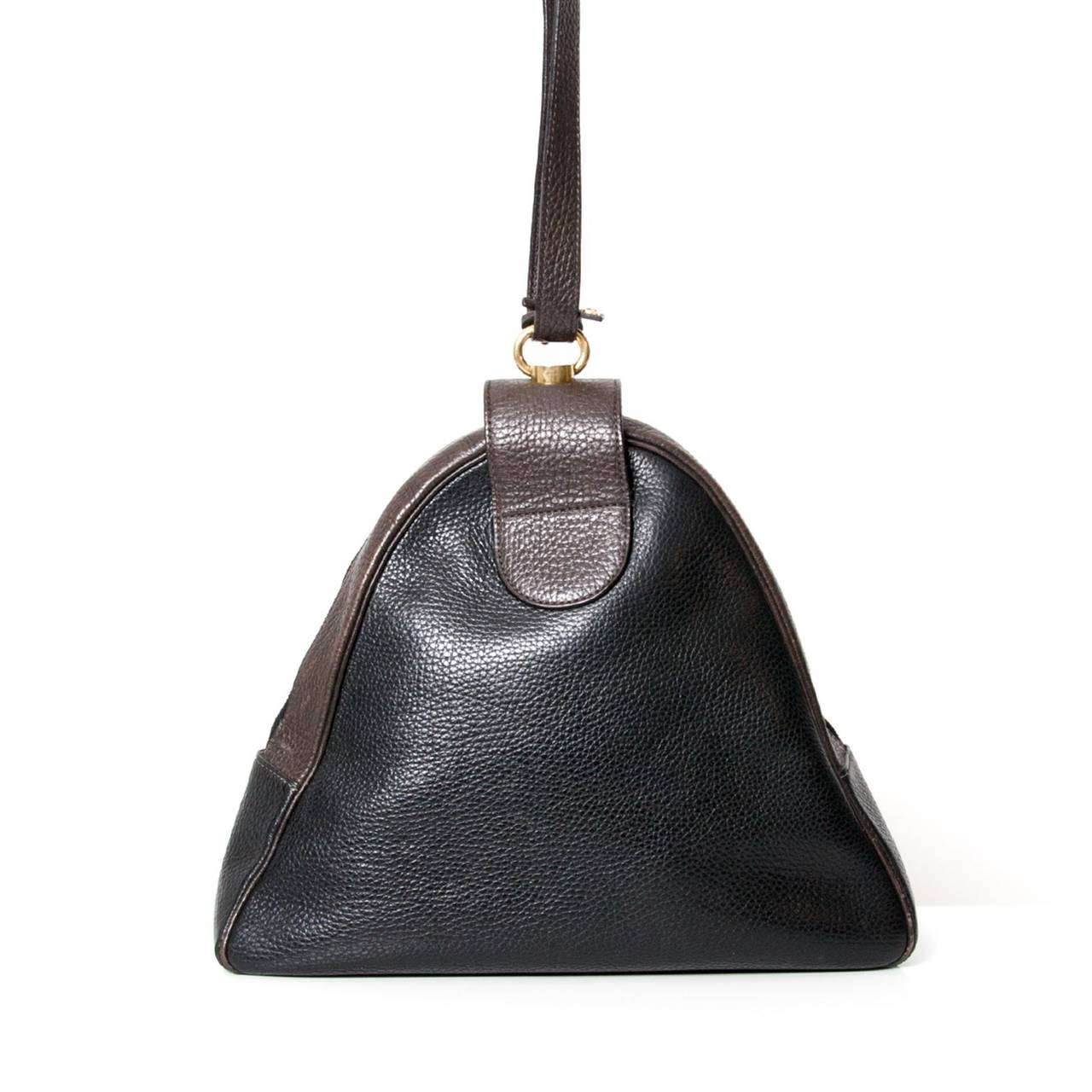 Delvaux Two-tone Triangle Bag In Good Condition In Antwerp, BE