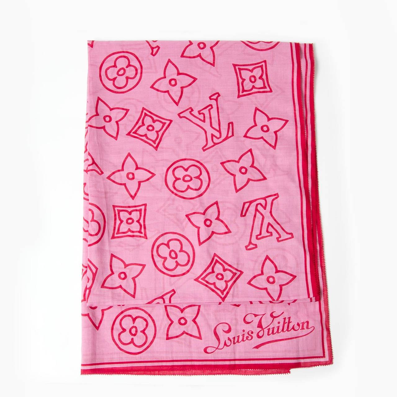 Louis Vuitton Pink and red monogram pare.
Matching Beach Towel available.