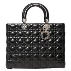Lady Dior Black Lambskin Bag