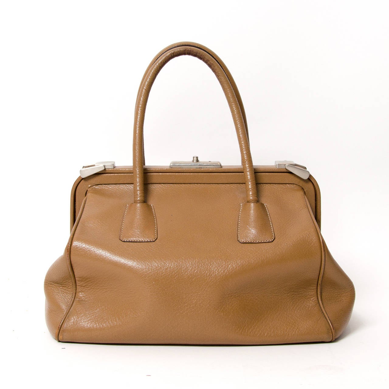 Prada Madras Leather Handbag