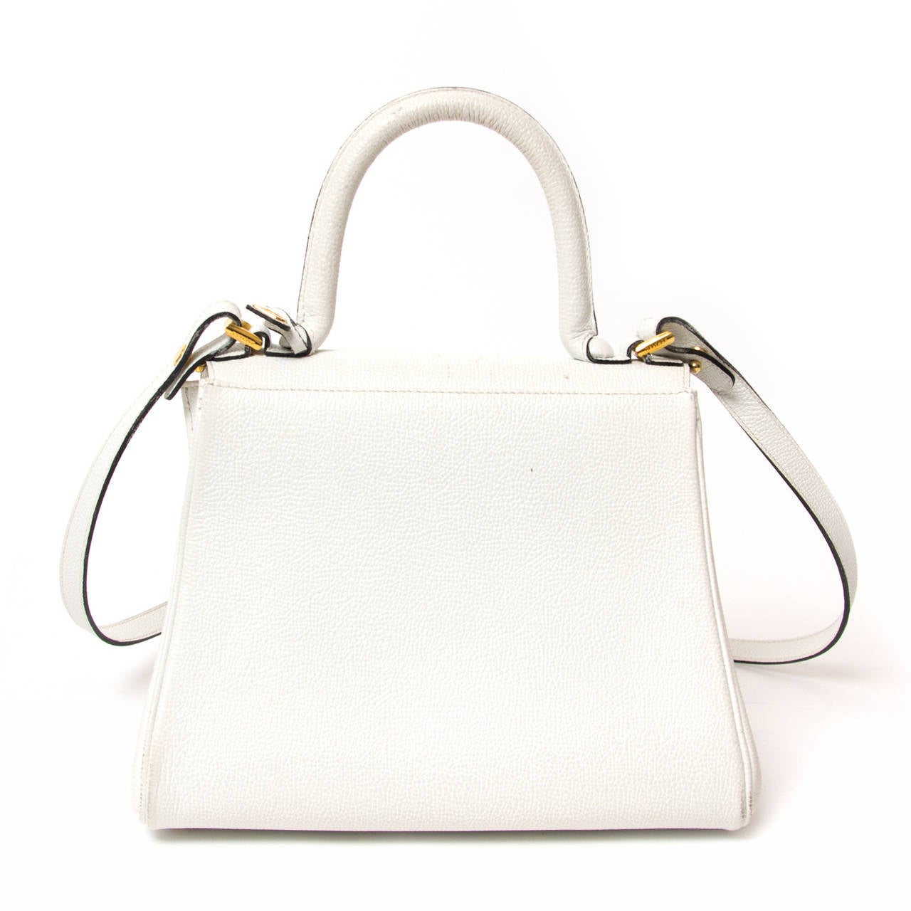 Delvaux Brillant PM White GHW Bag In Good Condition In Antwerp, BE