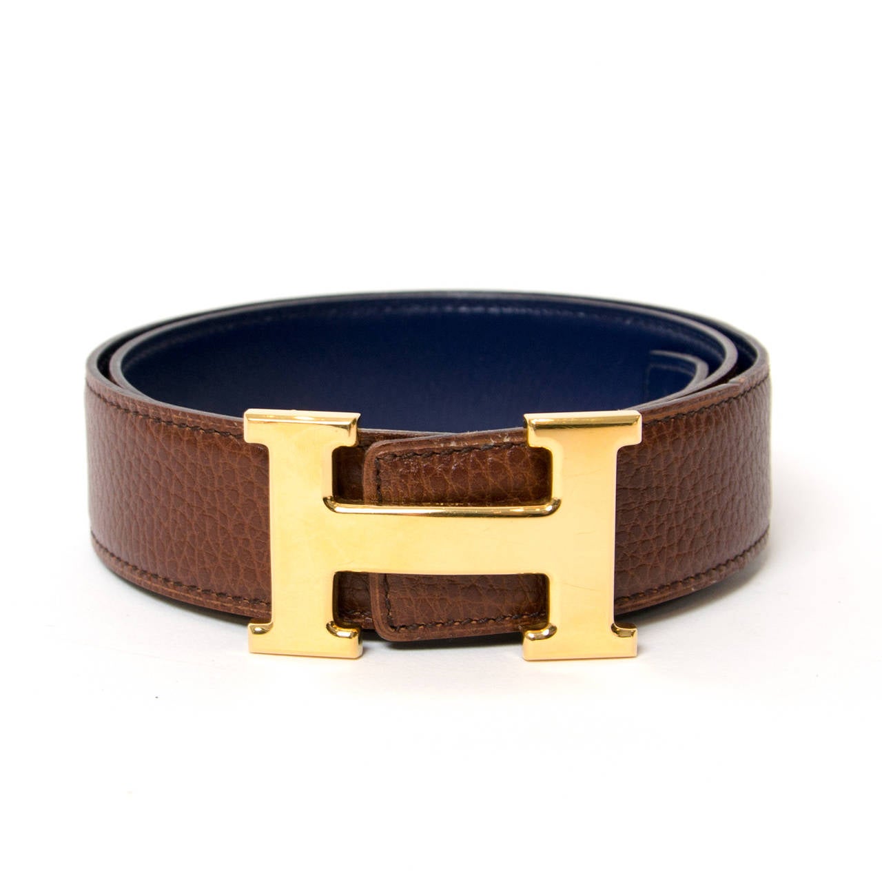 Hermès Reversible "H" Belt GHW at 1stDibs | hermes reversible h belt