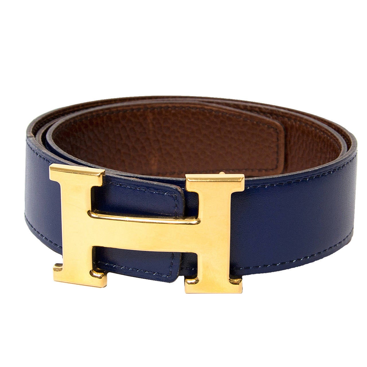 Hermès Reversible &quot;H&quot; Belt GHW at 1stdibs