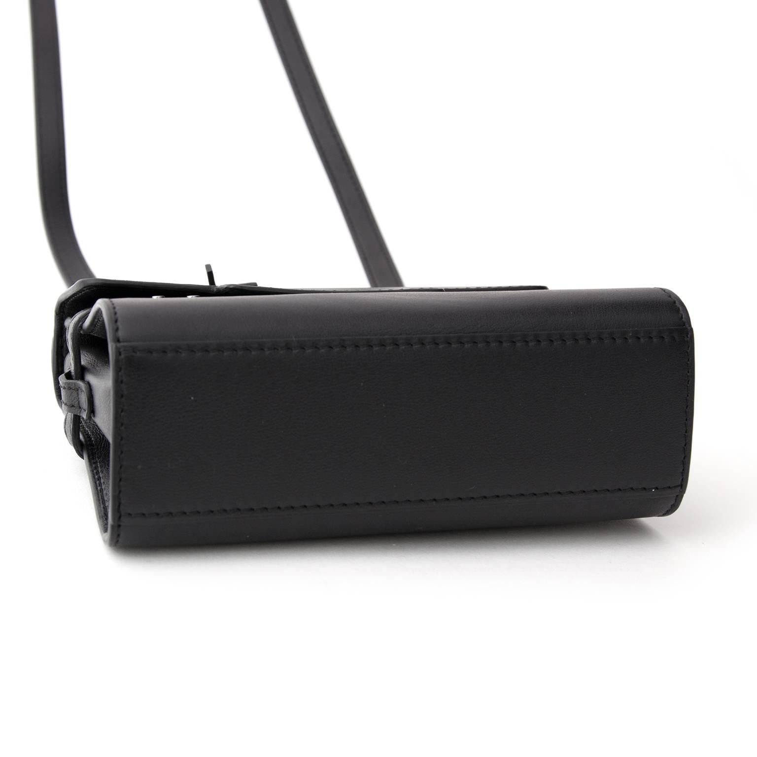 De las mujeres NUEVO Delvaux Tempête Micro Calf Souple Negro