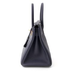 Hermès Birkin 30  Bleu Nuit Togo GHW