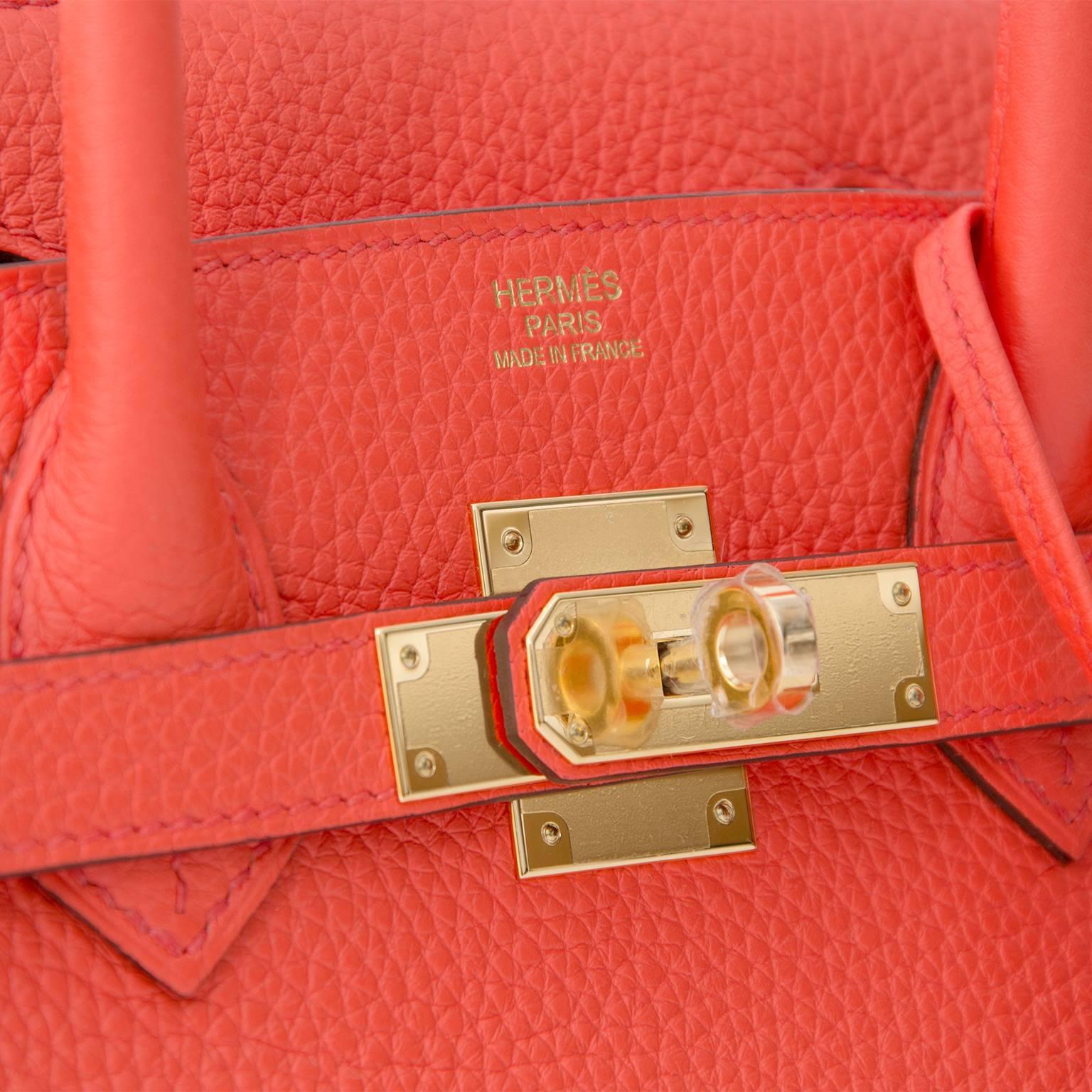 Brand New Hermes Birkin 30 Orange Poppy In New Condition In Antwerp, BE