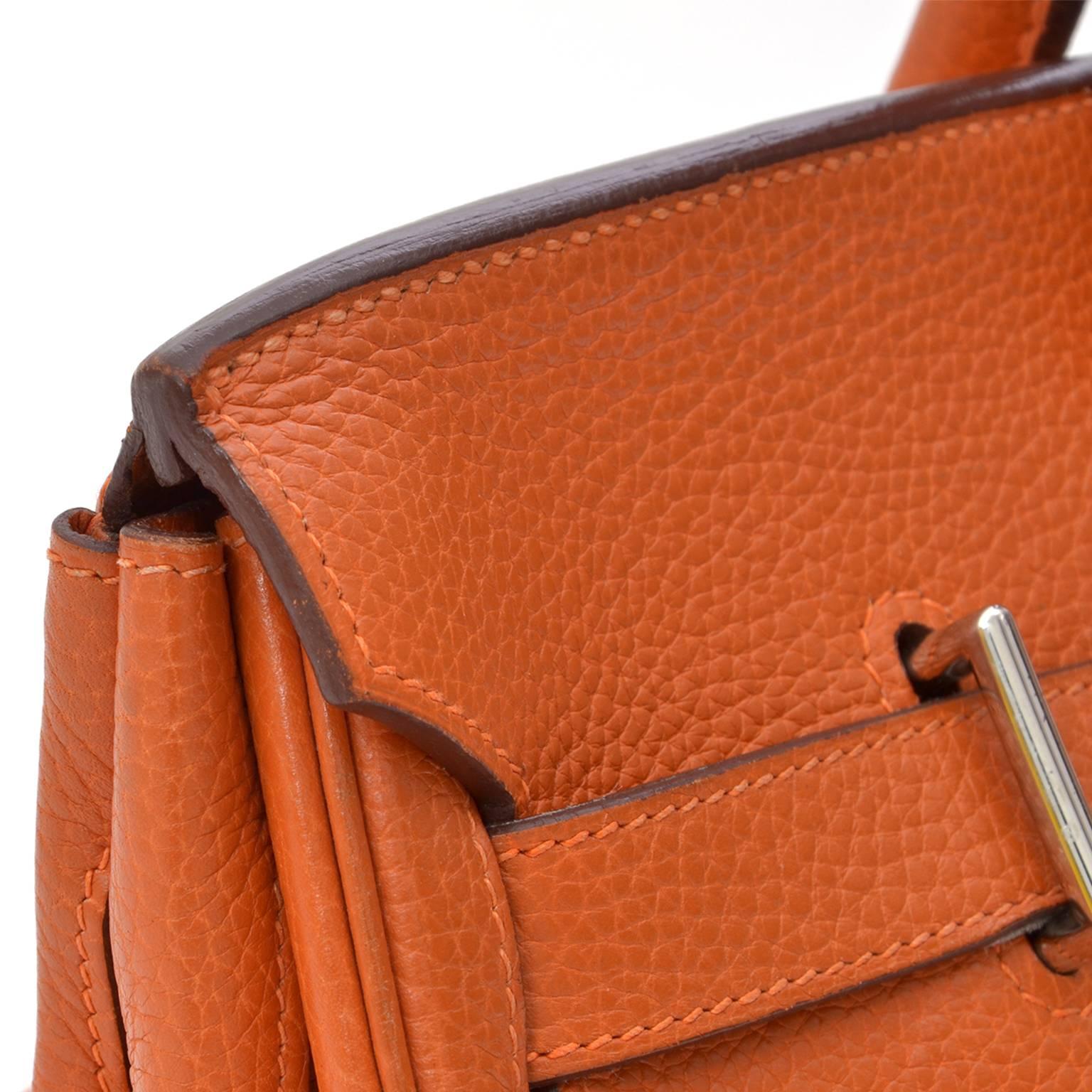 Hermès Birkin Shoulder Bag PHW Pumpkin Orange 1