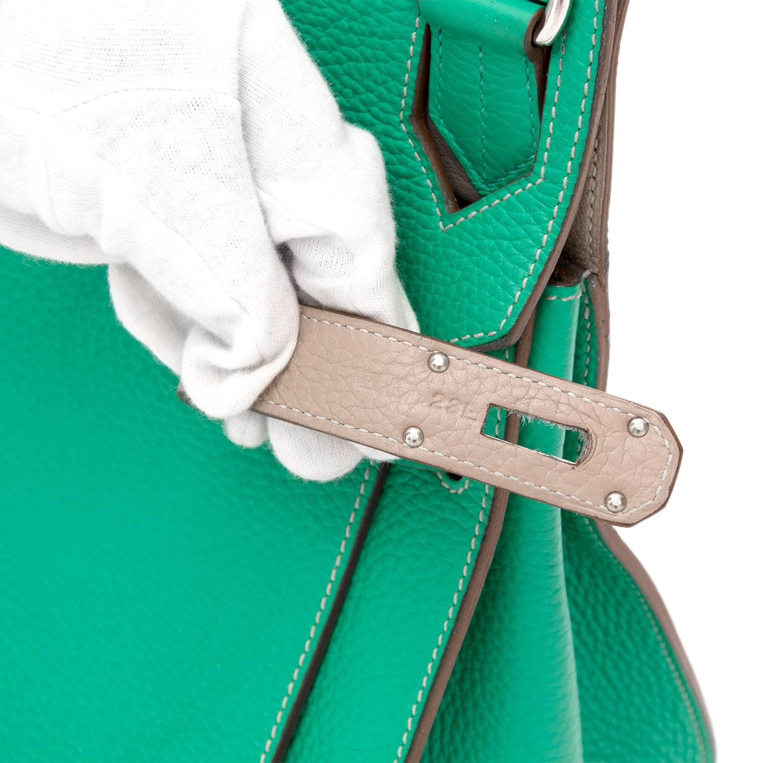 Hermes Jypsiere 34 Two Tone  Bamboo PHW 1