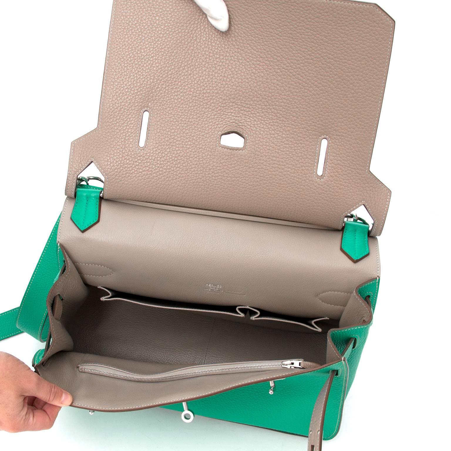 Women's Hermes Jypsiere 34 Two Tone  Bamboo PHW