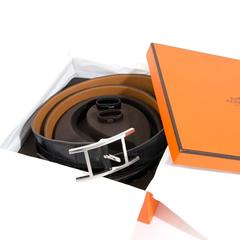 Hermès Black Quentin Crocodile Belt