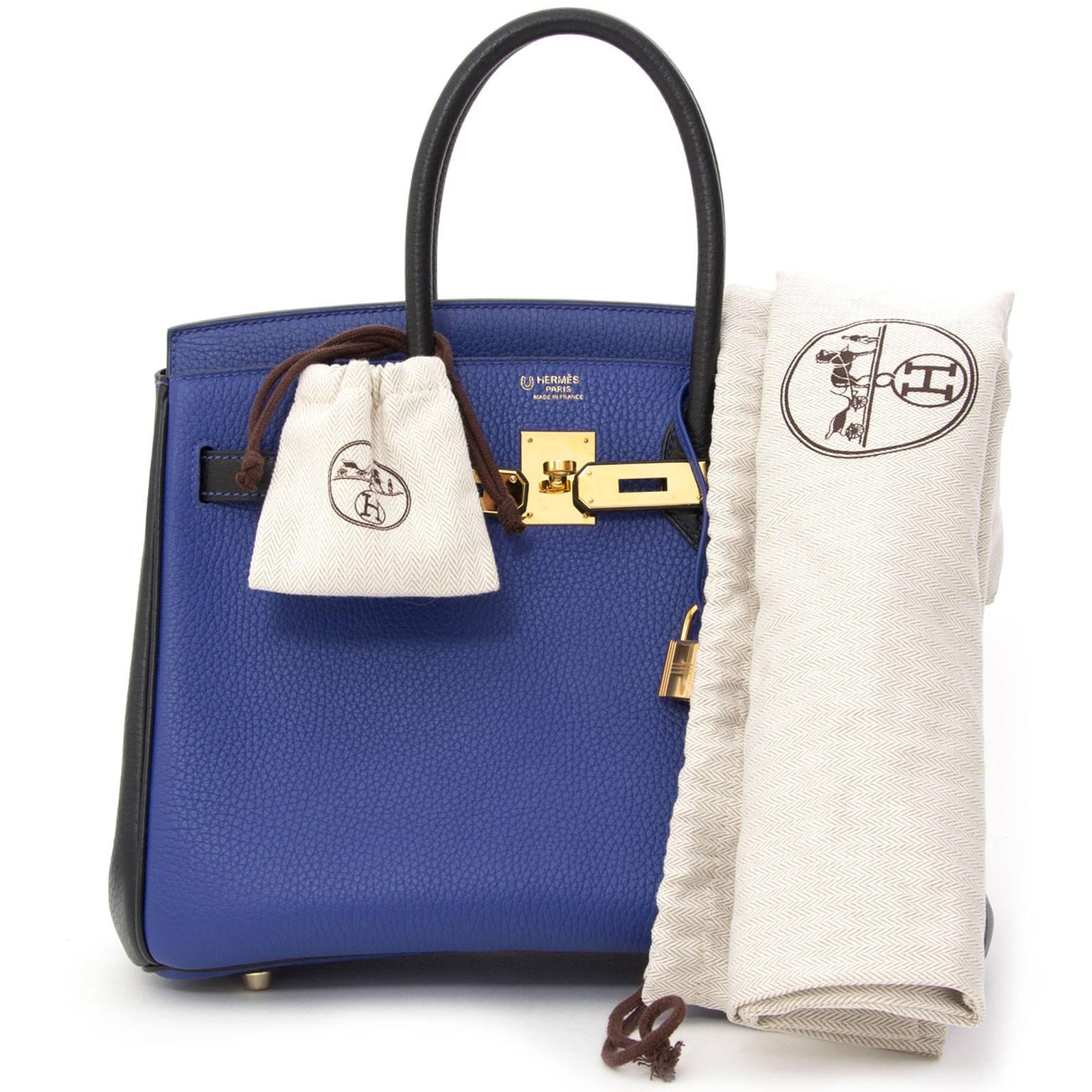 Diese Hermès Birkin Tasche ist aufgrund ihrer zweifarbigen Färbung 