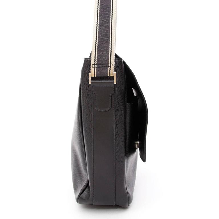Salvatore Ferragamo Black Messenger Bag at 1stDibs ferragamo mens