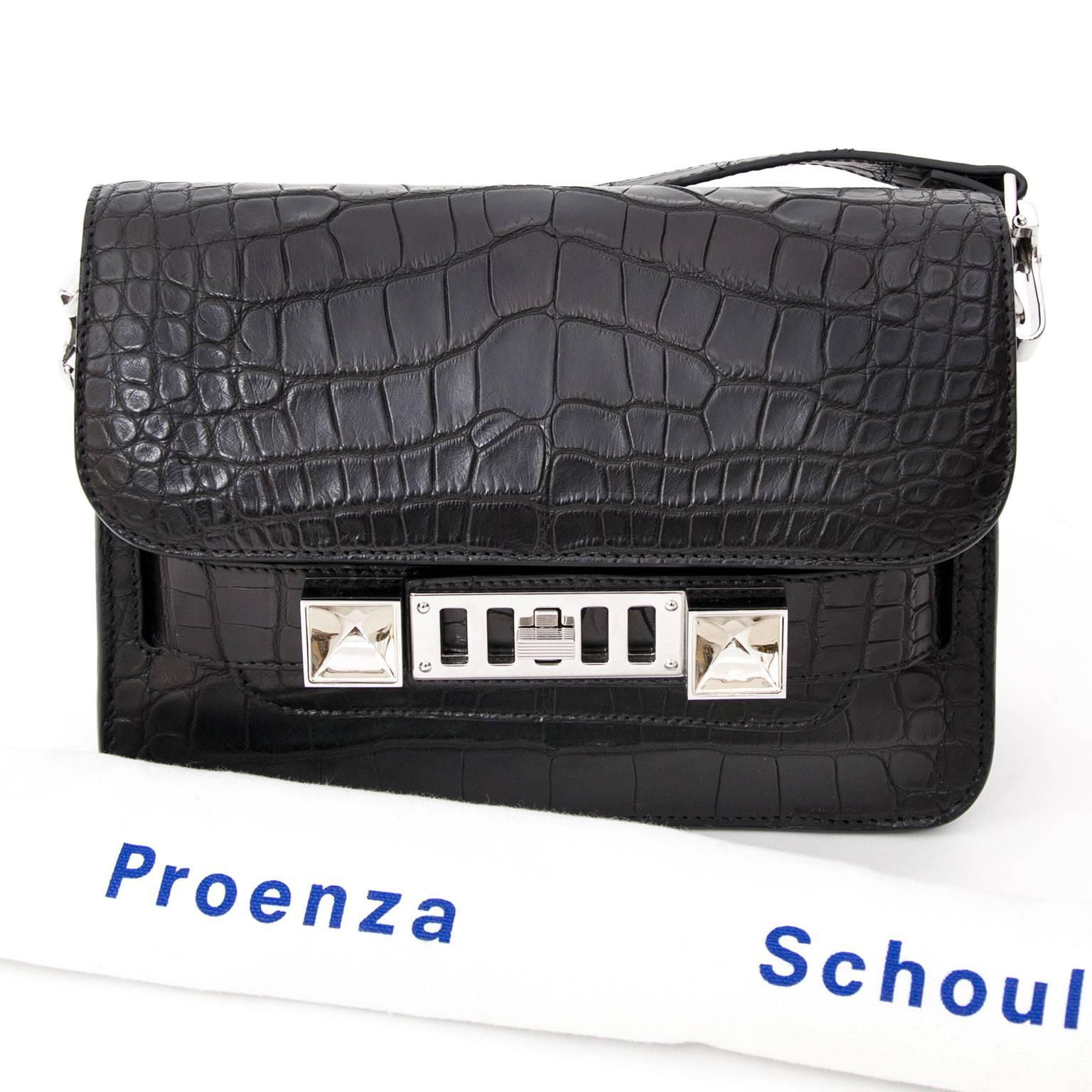 Proenza PS11 Mini Classic Black Crocodile  1