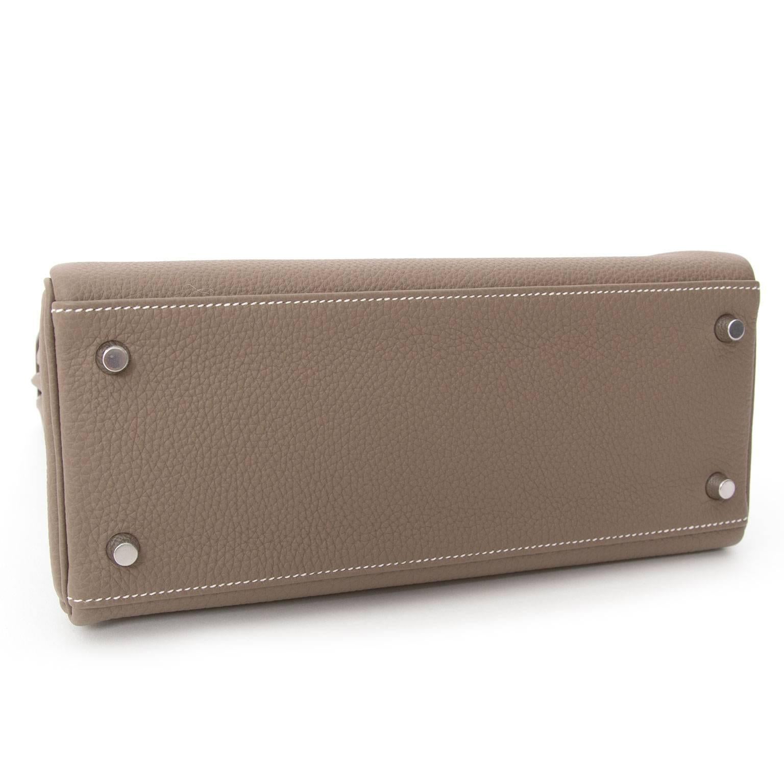 NEU Hermès Kelly 28 Etoupe PHW Togo 3