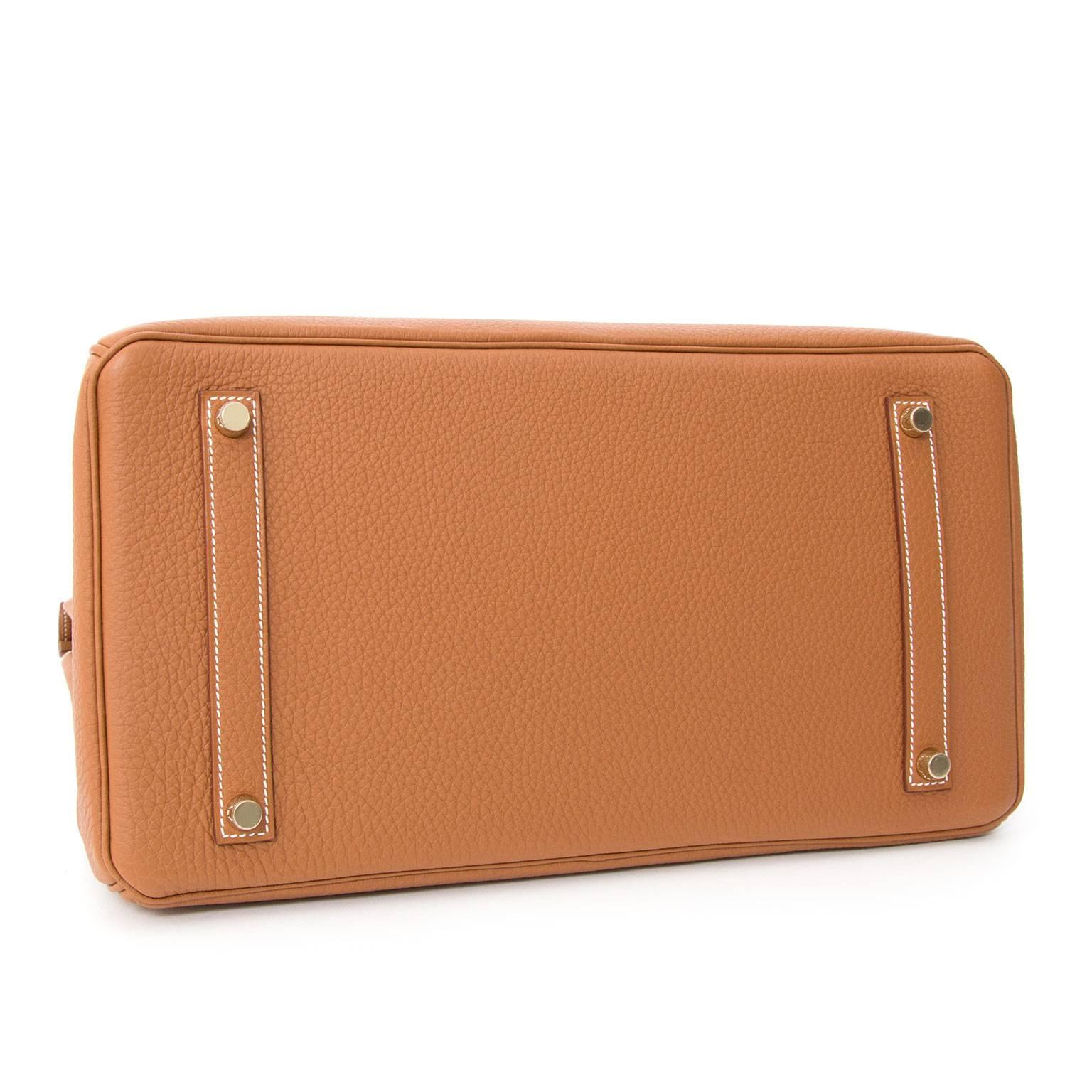 Hermès Birkin 35 Gold GHW Togo Damen