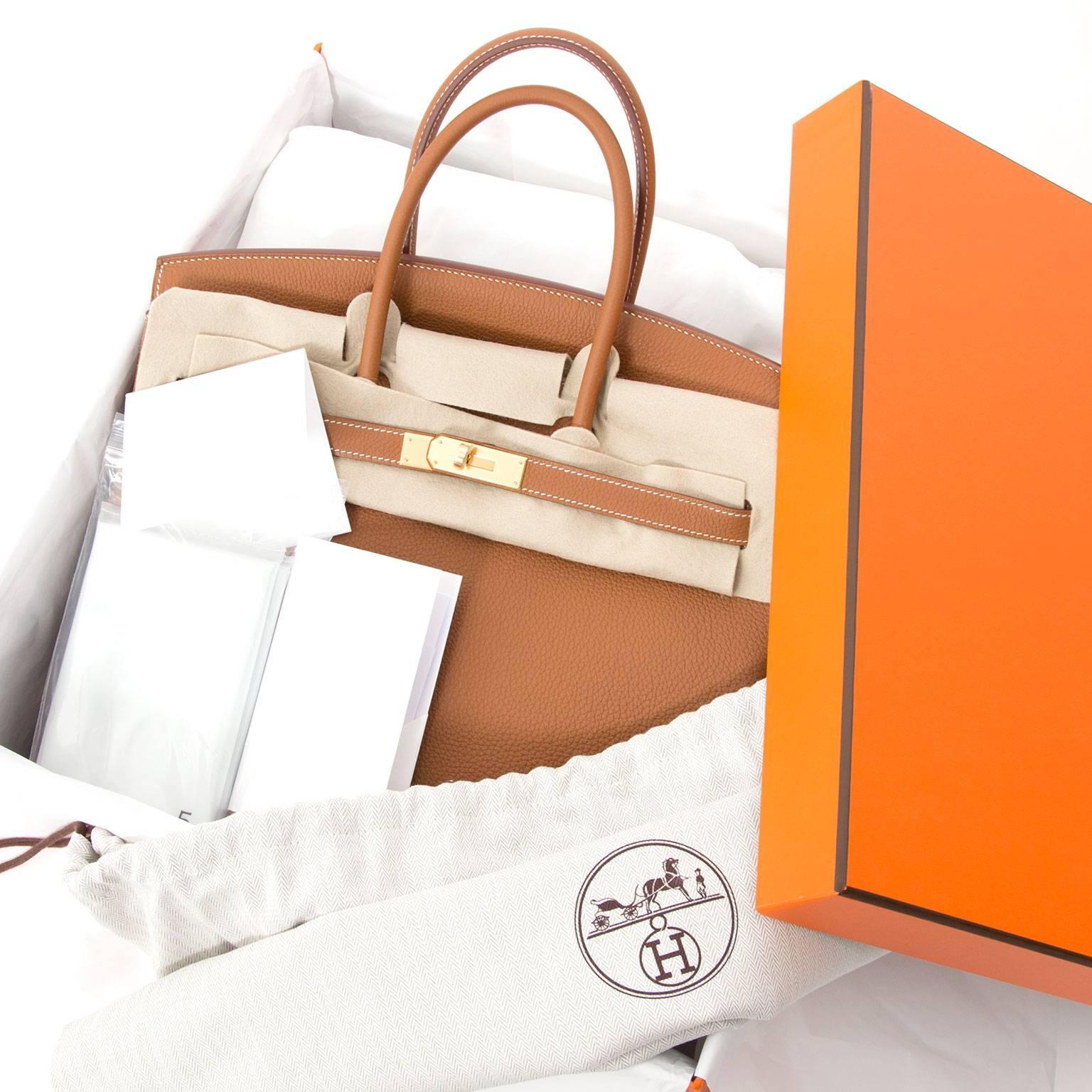 Hermès Birkin 35 Gold GHW Togo 4