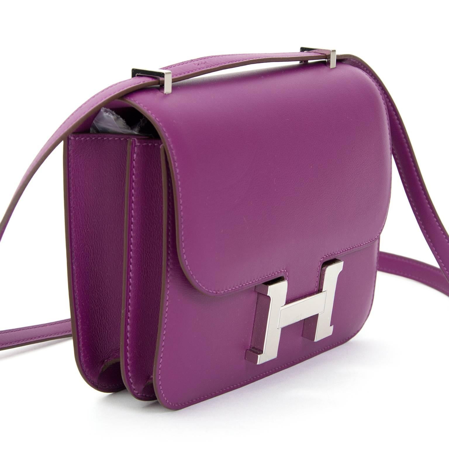 Brand New Hermes Anemone Constance Mini Veau Swift PHW In New Condition In Antwerp, BE