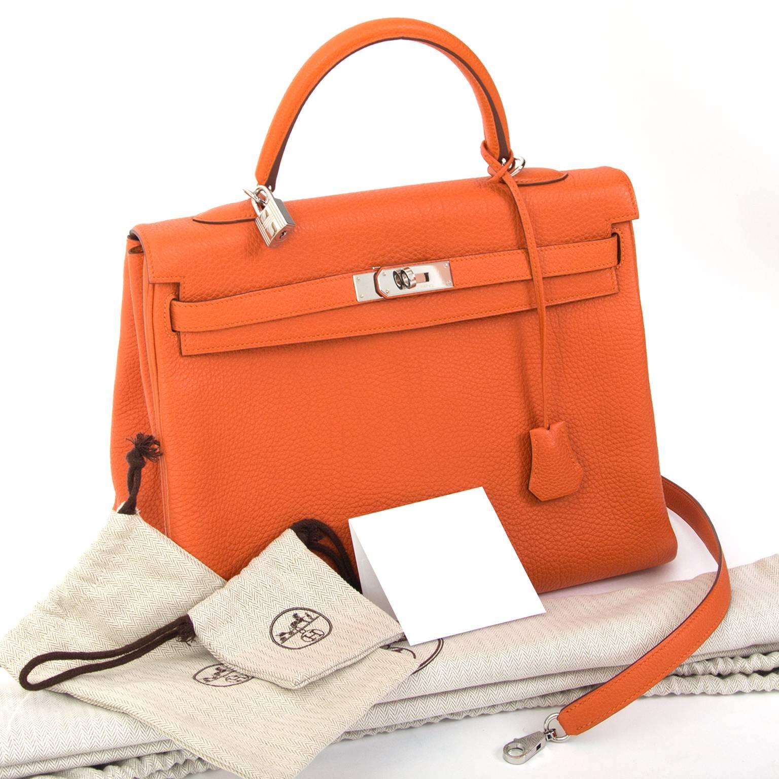 orange kelly bag