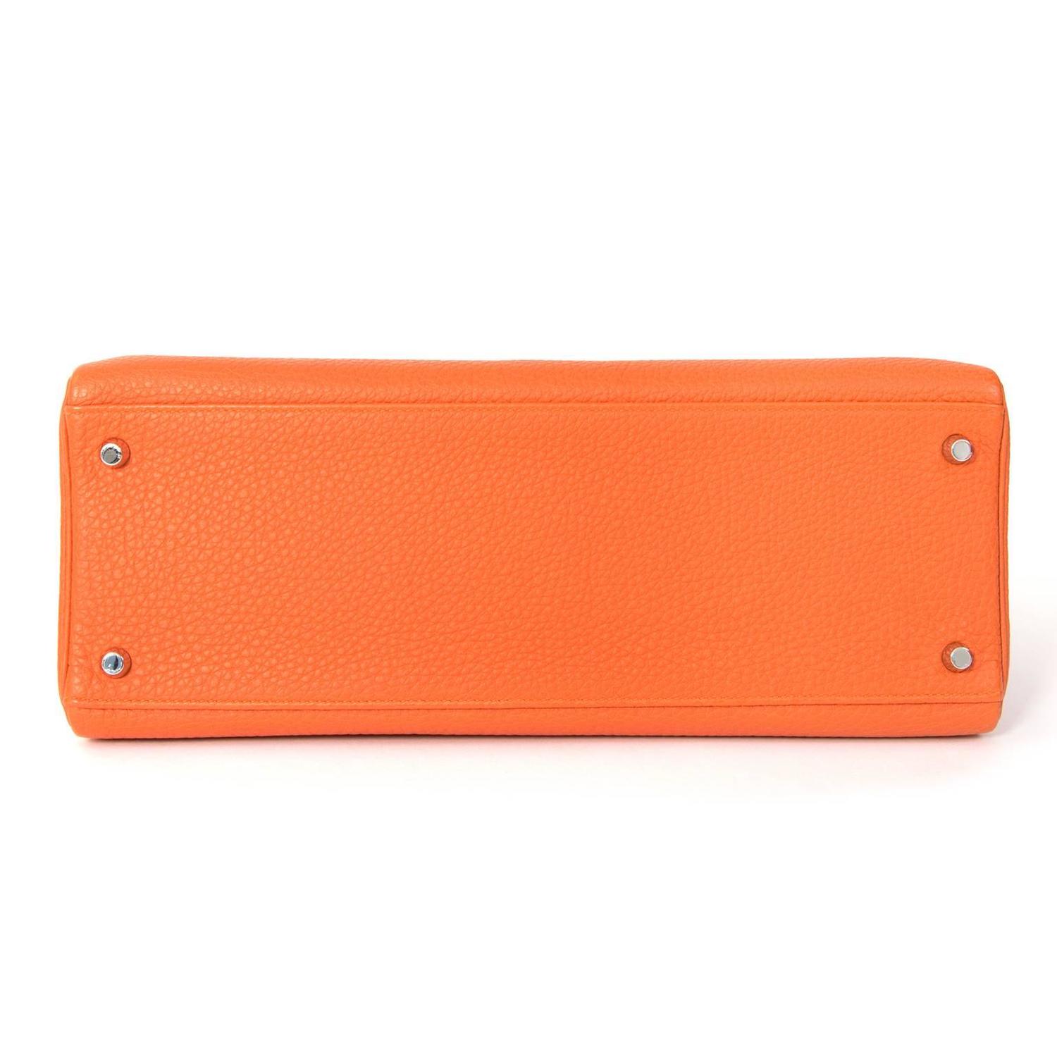 Hermes Orange Kelly 35 Retourne Veau Togo For Sale at 1stdibs  