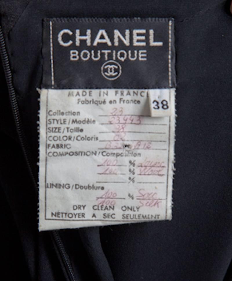 Chanel Asymmetric Black Dress 'Bow' 6