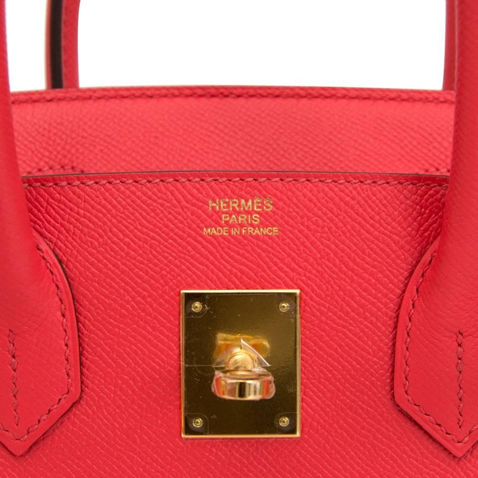 Women's or Men's Brand New Hermès Birkin Rose Jaipur 30 Epsom GHW