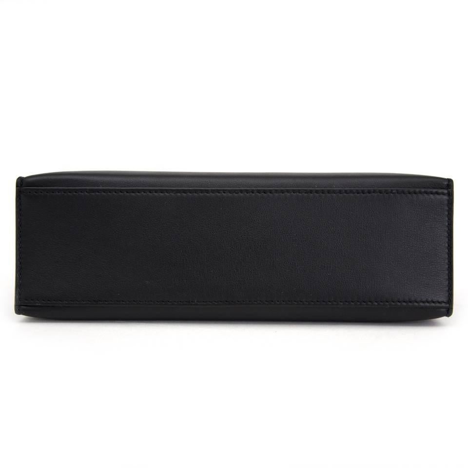Pochette Kelly Mini Veau Swift nera di Hermès In condizioni Nuovo a Antwerp, BE