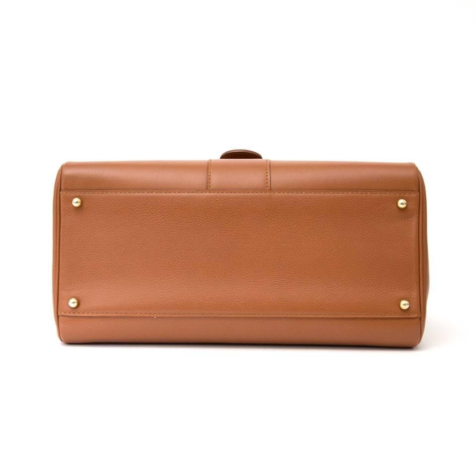 Brown Delvaux Cognac Brillant MM + strap