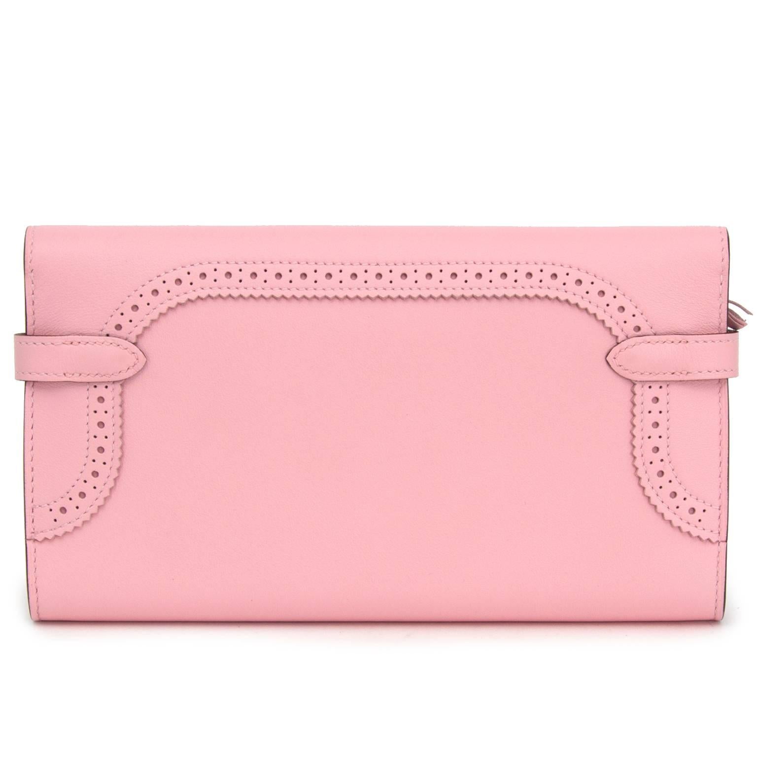 hermes kelly wallet pink