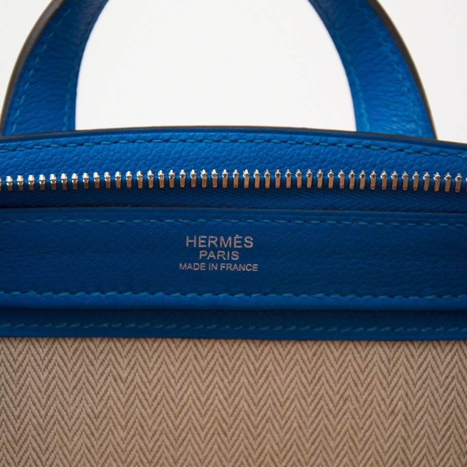 Brand New Hermes Cityback 27 Backpack Blue Hydra Veau Evercolor In New Condition In Antwerp, BE