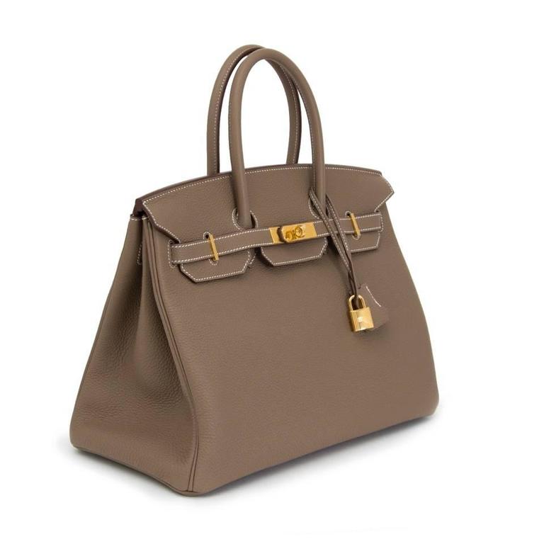 Brand New Hermes Birkin 35 Togo Etoupe GHW at 1stdibs