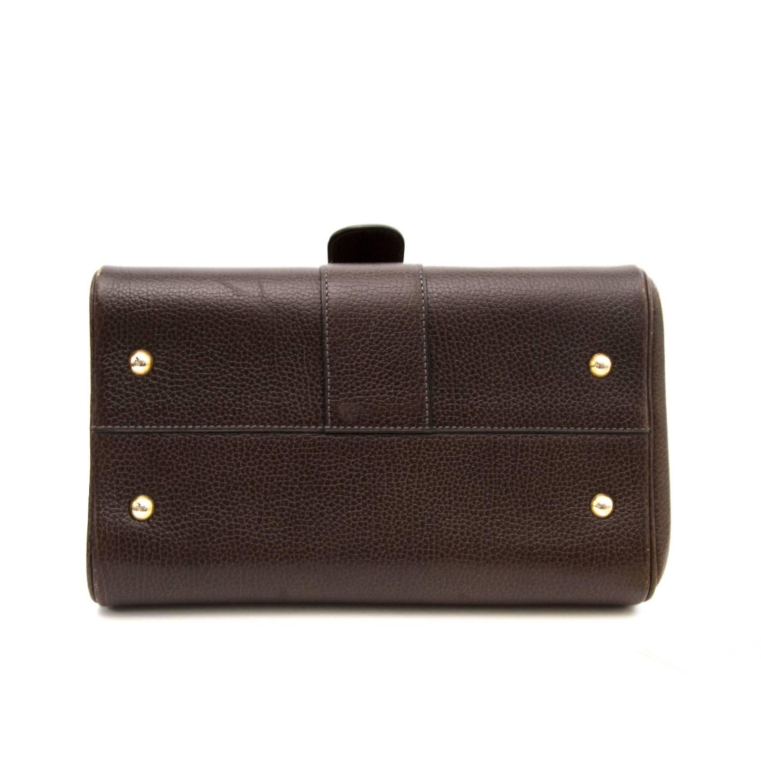 Delvaux Brillant PM Brown Excellent état à Antwerp, BE