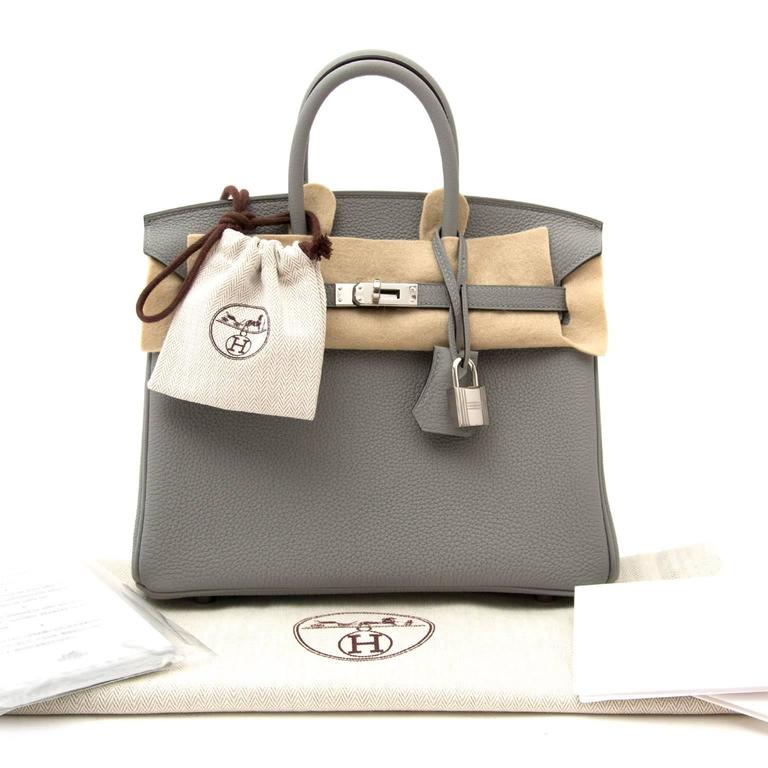 Brand New Birkin 25 Gris Mouette Togo PHW at 1stDibs