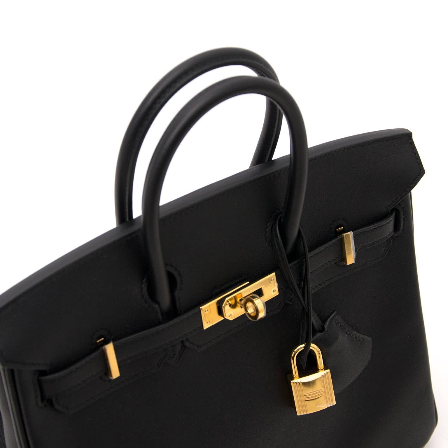 Brand New Hermes Birkin 25 Black Swift GHW In New Condition In Antwerp, BE