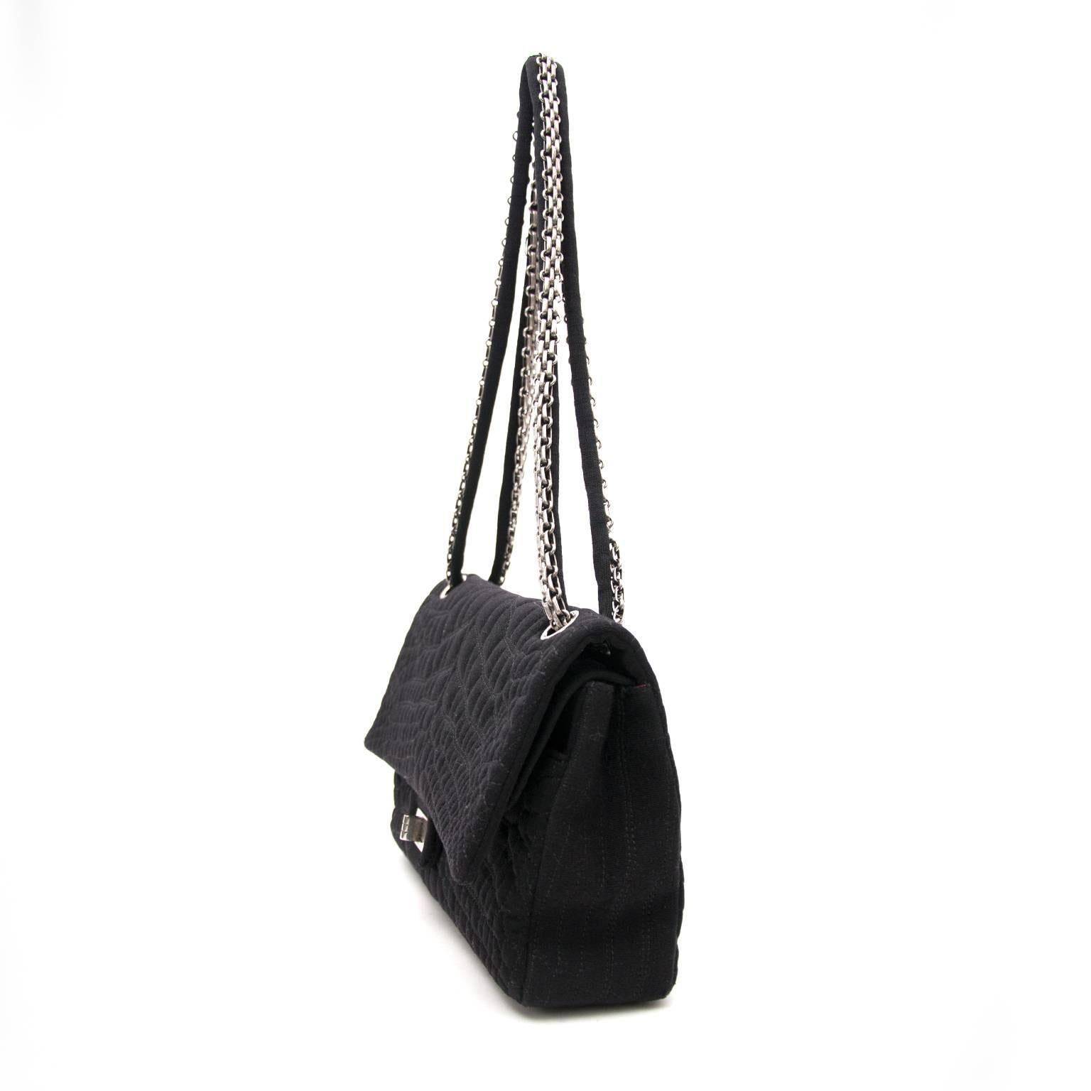 Women's or Men's Chanel Large 2.55 Black Fabric Bag