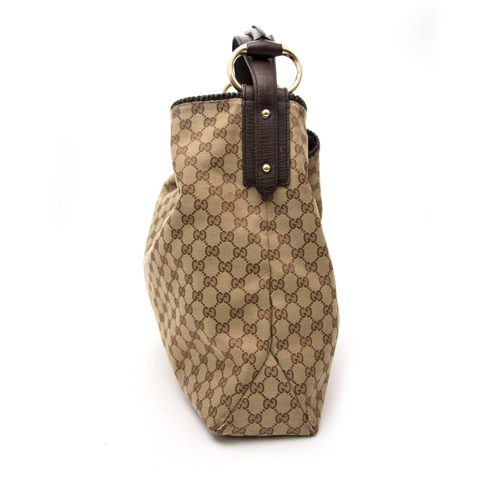 Women's or Men's Gucci Brown Monogram Horsebit Bag