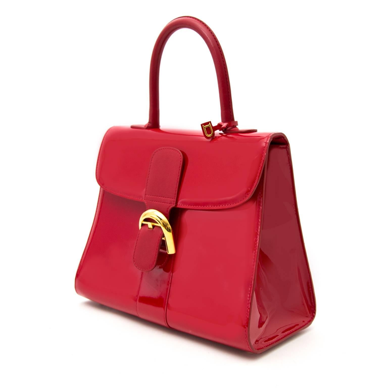 Women's or Men's Delvaux Red Brillant Patent MM Bag 