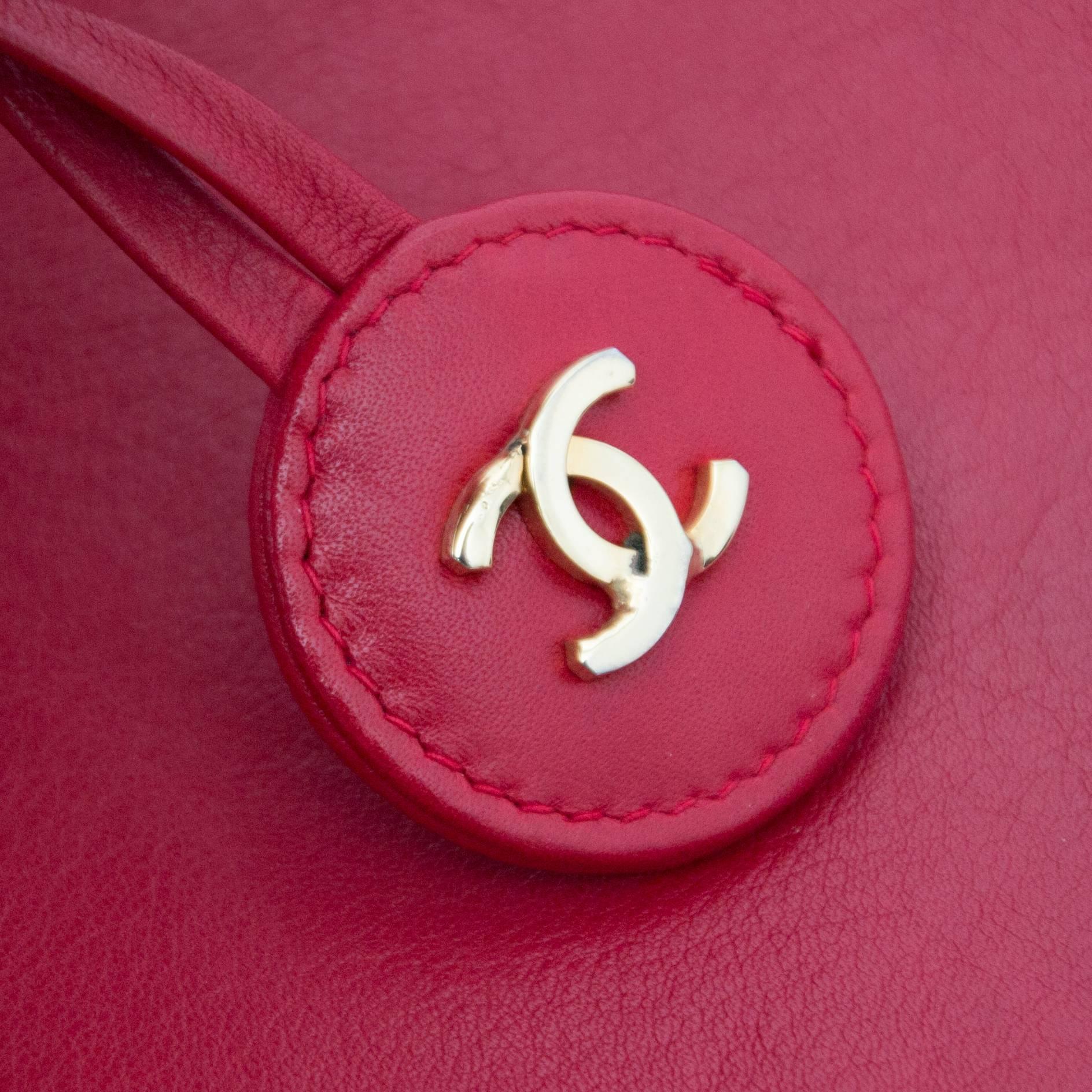 Chanel Red Shopping Tote  1