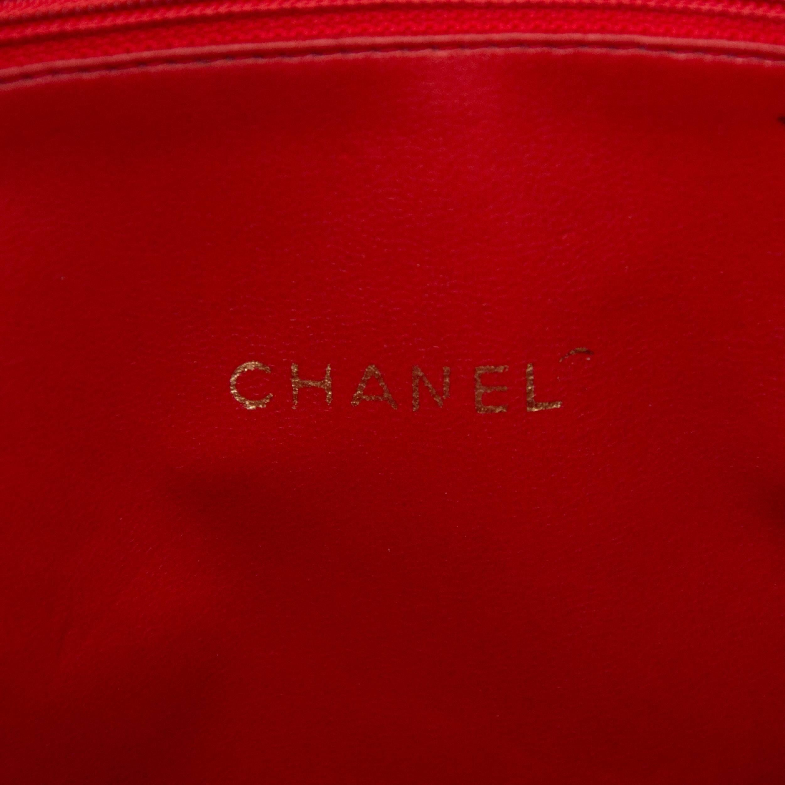 Chanel Red Shopping Tote  2